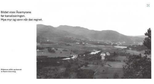 Gamle foto fra Kanaliseringsarbeidet av Åsamyrane